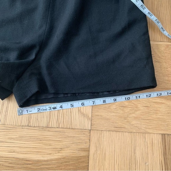 Loeffler Randall 4 Wool Silk Romper Black Pleated Pockets - Picture 9 of 10